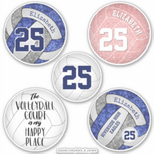 girly volleyball team colours plus variety set of