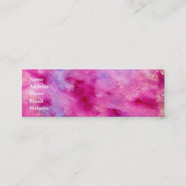 Girly Watercolor Business Card (Front)