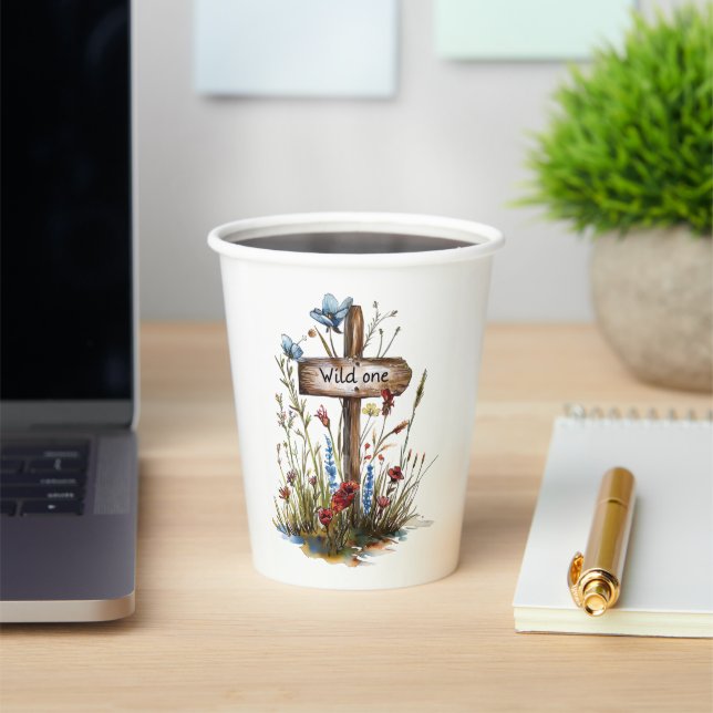 Girly Wild One Paper Cups (Insitu)