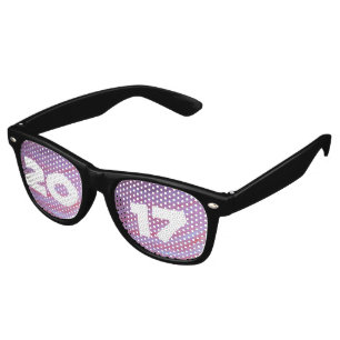 Girly Zebra Abstract Cute Pink Purple Graduation Retro Sunglasses