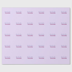 Girlyvibes hashtag light purple pink female vibes wrapping paper