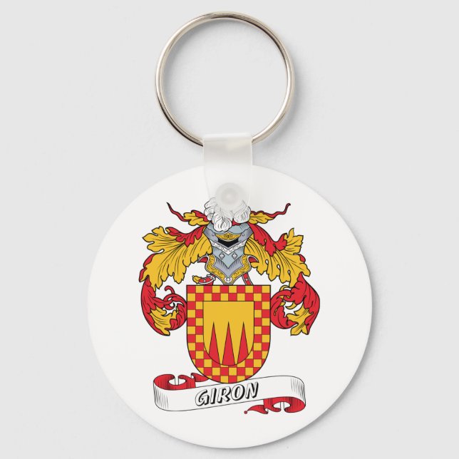 Giron Family Crest Key Ring (Front)