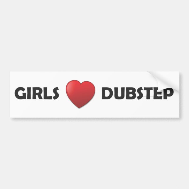 Girsl Heart Dubstep Bumper Sticker (Front)