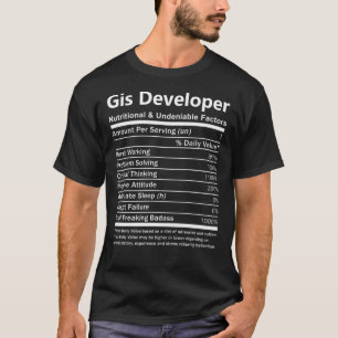 Gis Developer T Shirt - Nutritional And Undeniable