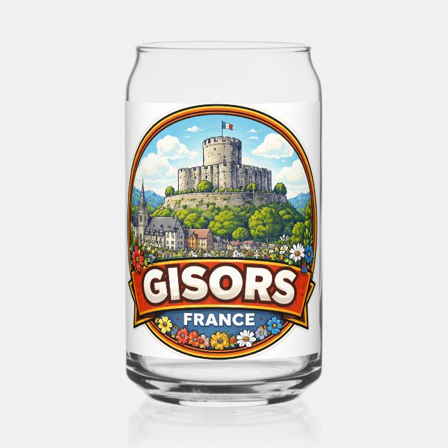 Gisors France  Can Glass (Back)