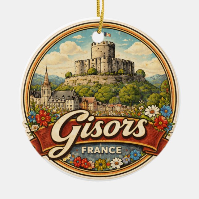 Gisors France Ceramic Tree Decoration (Front)