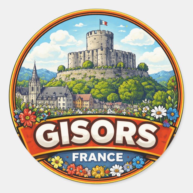 Gisors France  Classic Round Sticker (Front)