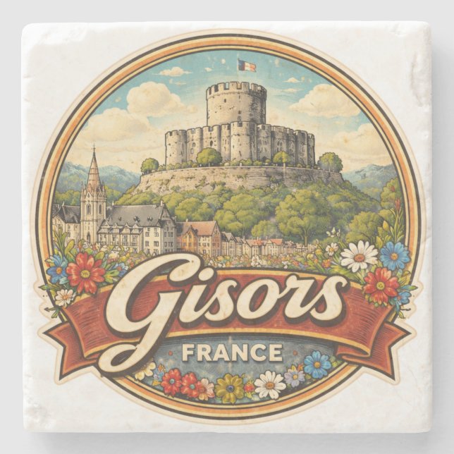 Gisors France Stone Coaster (Front)