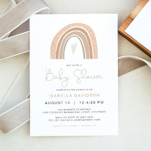 GITA Pastel Rainbow Baby Shower  Invitation