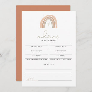 GITA Pastel Rainbow Baby Shower Predictions Invitation