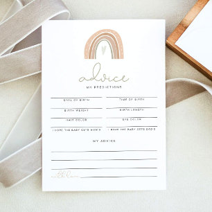 GITA Pastel Rainbow Baby Shower Predictions Invitation