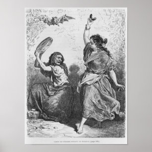 Gitana from Granada dancing the zorongo Poster