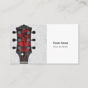 Gitar player business card