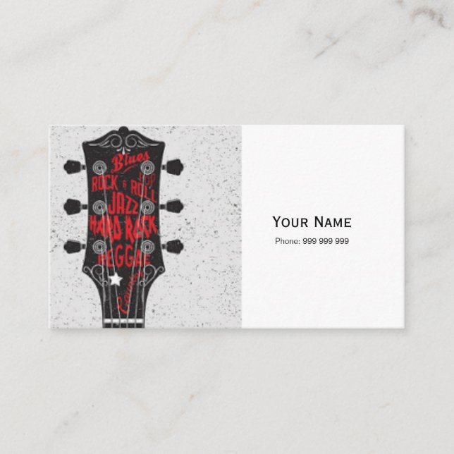 Gitar player business card (Front)