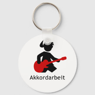 Gitarrengöttin "Akkordarbeit"von Emma Shirt Key Ring