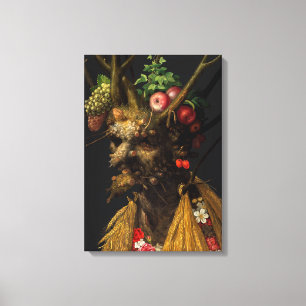 Giuseppe Arcimboldo - Four Seasons in One Head Canvas Print