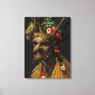 Giuseppe Arcimboldo - Four Seasons in One Head Canvas Print