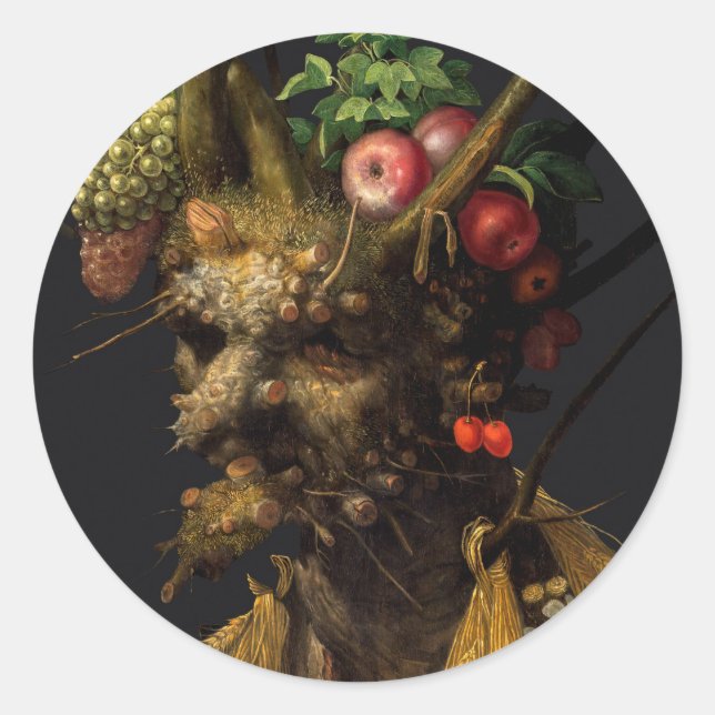 Giuseppe Arcimboldo - Four Seasons in One Head Classic Round Sticker (Front)