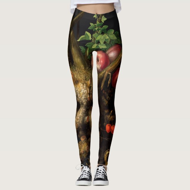 Giuseppe Arcimboldo - Four Seasons in One Head Leggings (Front)