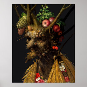 Giuseppe Arcimboldo - Four Seasons in One Head Poster