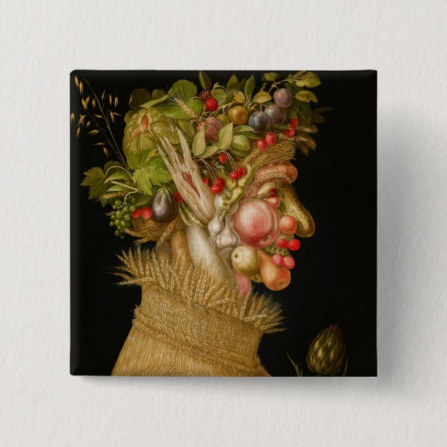 Giuseppe Arcimboldo - Summer 15 Cm Square Badge (Front)