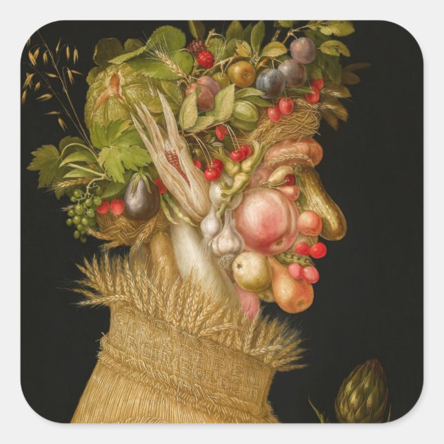 Giuseppe Arcimboldo - Summer Square Sticker (Front)