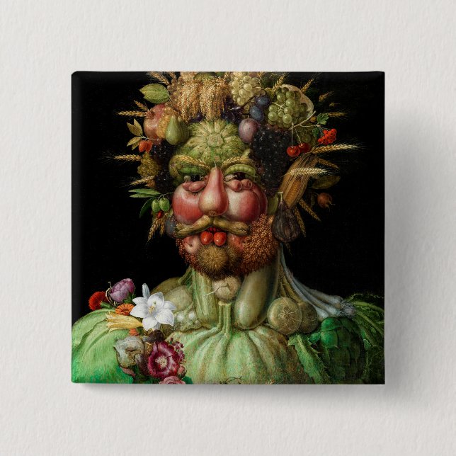 Giuseppe Arcimboldo - Vertumnus 15 Cm Square Badge (Front)
