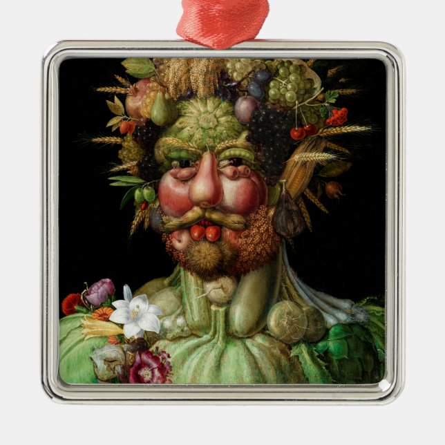 Giuseppe Arcimboldo - Vertumnus Metal Tree Decoration (Front)