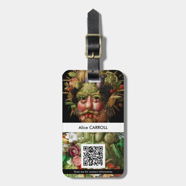 Giuseppe Arcimboldo - Vertumnus - QR Code Luggage Tag (Front Vertical)