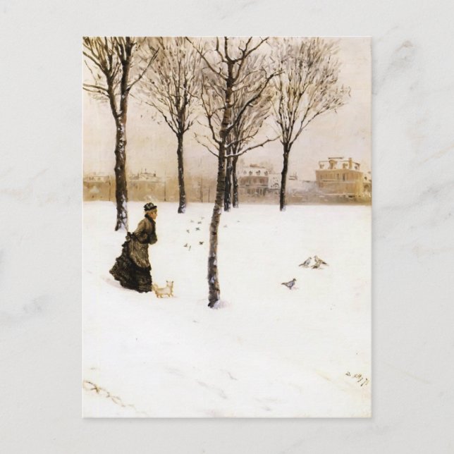 Giuseppe de Nittis- A Winter's Landscape Postcard (Front)