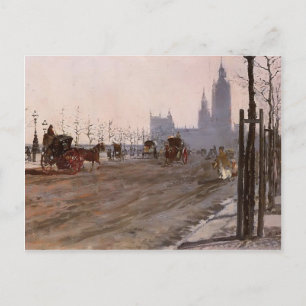 Giuseppe de Nittis-The Victoria Embankment, London Postcard