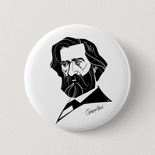 Giuseppe Verdi 6 Cm Round Badge (Front)