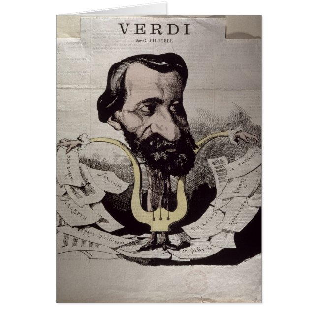 Giuseppe Verdi , caricature, 1860's (Front)