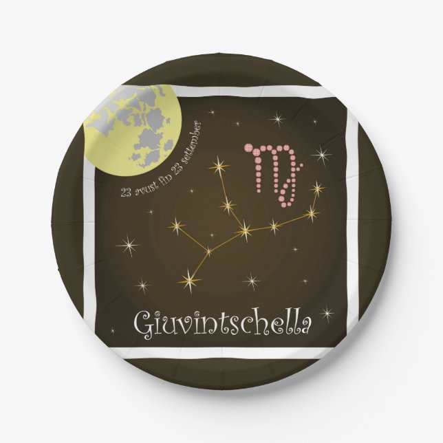 Giuvintschella 23 avust fin 23 settember / Teller Paper Plate (Front)