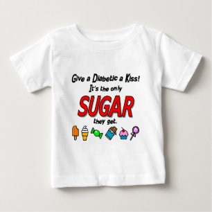 Give a Diabetic a Kiss Baby T-Shirt