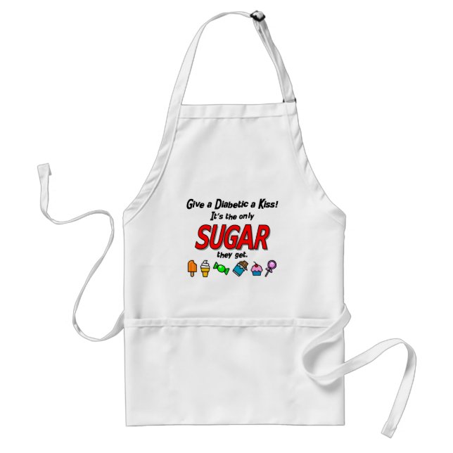 Give a Diabetic a Kiss Standard Apron (Front)
