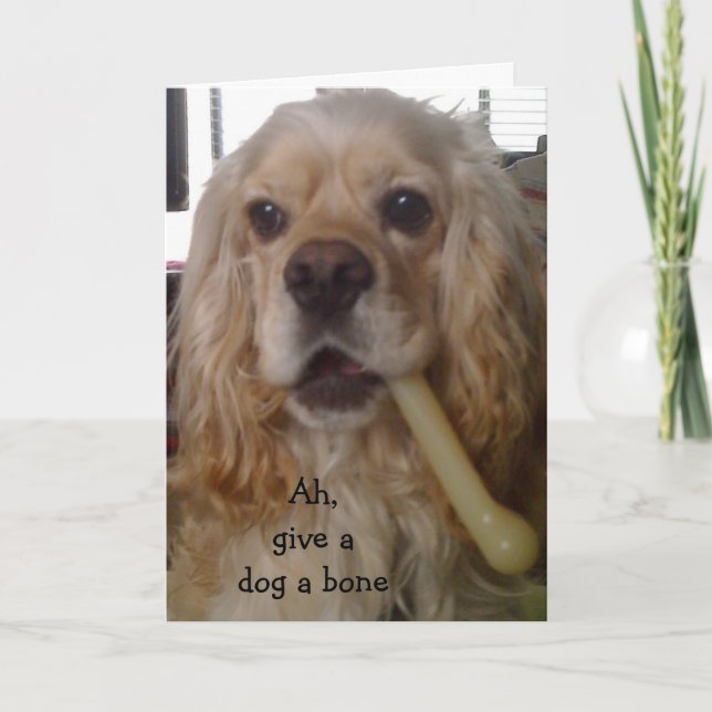 GIVE A DOG A BONE/HAVE A HAPPY BIRTHDAY CARD (Front)