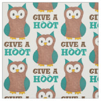 Give a HOOT Cute Cartoon Brown Owl Pattern Bird