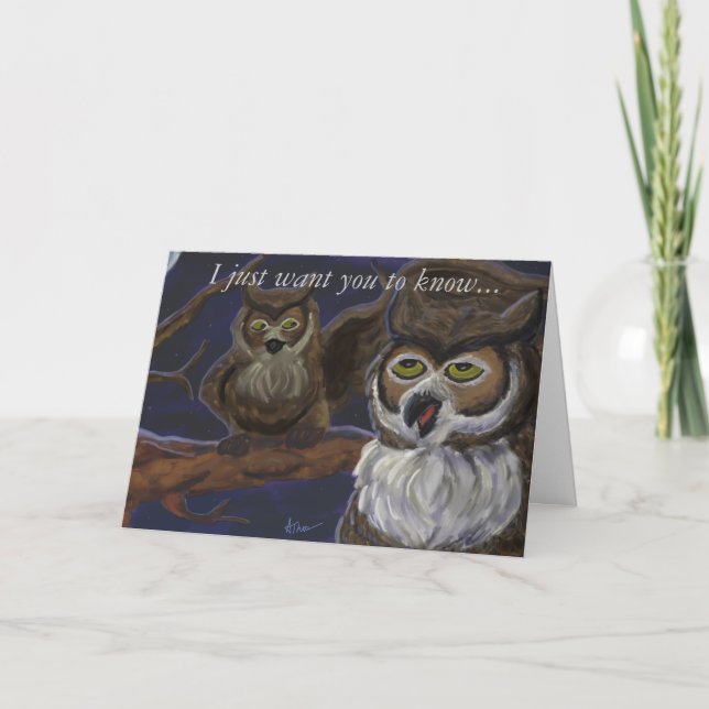 Give a Hoot Owl Greeting Card (Front)
