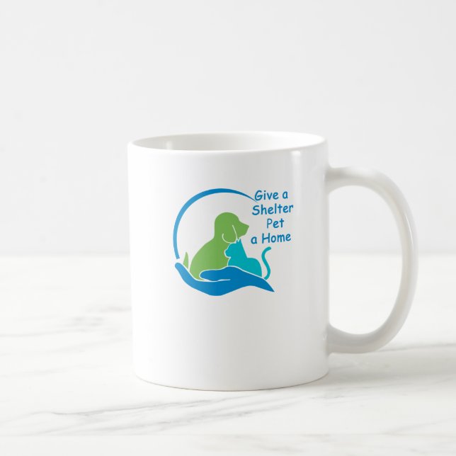 Give a shelter pet a home coffee mug (Right)