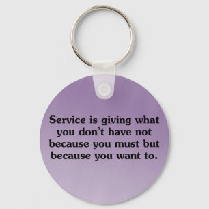 Give because you want to key ring
