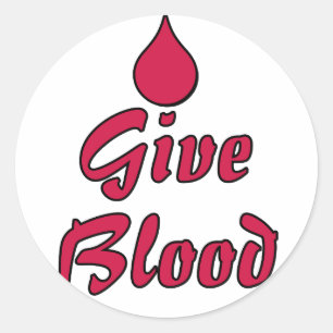 Give Blood Classic Round Sticker
