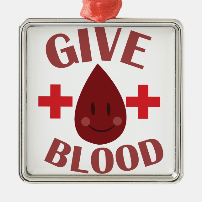 Give Blood Metal Tree Decoration (Front)