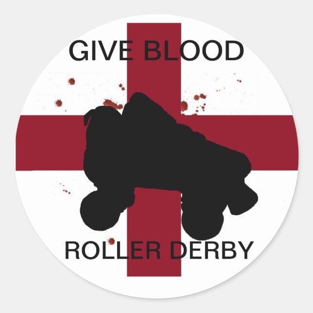 Give Blood Roller Derby STICKER (Front)