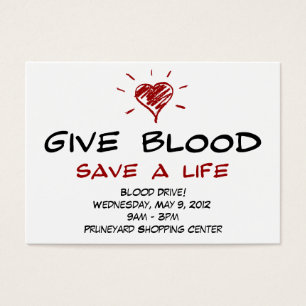 Give Blood Save A Life Blood Drive Chubby Template