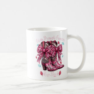 Give Breast Cancer The Boot Nk Cowgirl Western Tee Coffee Mug