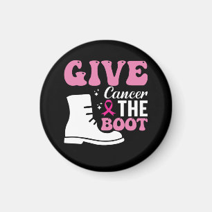 give cancer the boot breast cancer awareness magnet