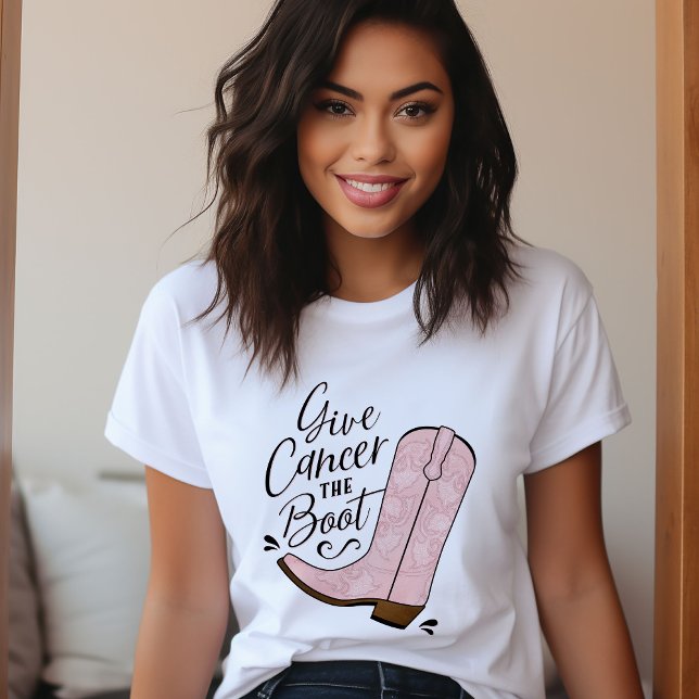 Give Cancer the Boot Breast Cancer Awareness T-Shirt (Creator Uploaded)