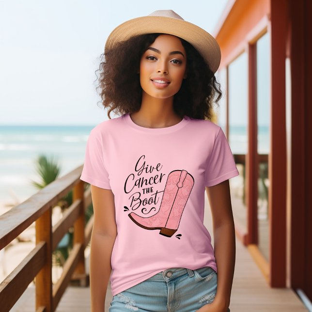 Give Cancer the Boot Breast Cancer Awareness T-Shirt (Creator Uploaded)