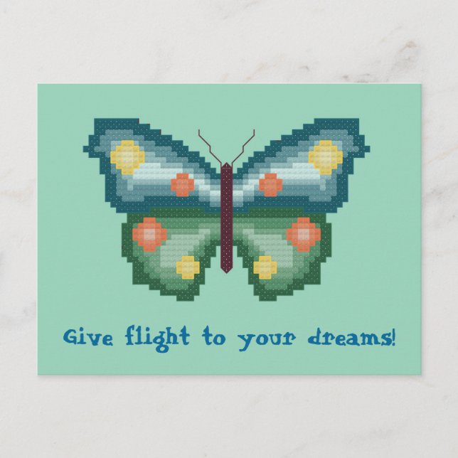 Give flight to your dreams! Butterfly Postcard (Front)